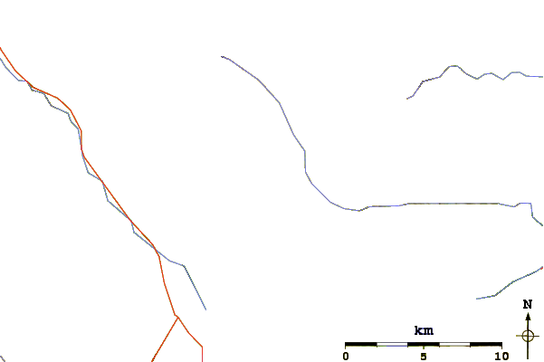 Roads and rivers around Mount Aylmer