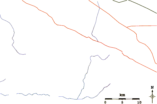 Roads and rivers around Mount Baden-Powell