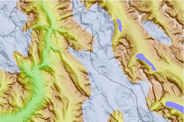 Surf breaks located close to Mount Baker (Alberta)