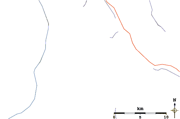 Roads and rivers around Mount Baker (Alberta)