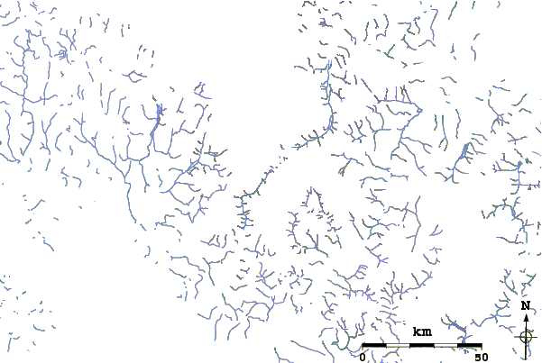 Roads and rivers around Mount Baldr