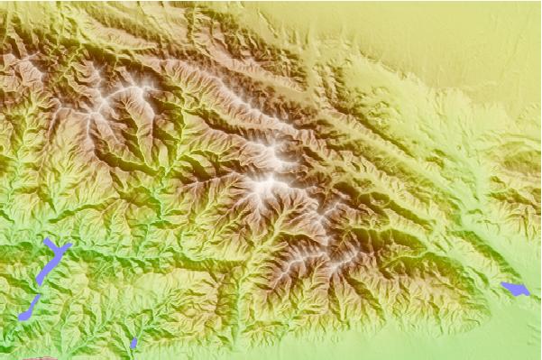 Surf breaks located close to Mount Baldy (San Gabriel Range)