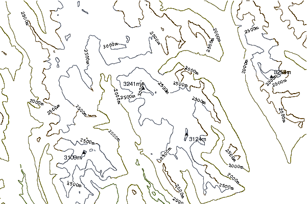 Mountain peaks around Mount Balfour