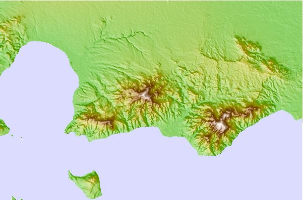 Surf breaks located close to Mount Banoi