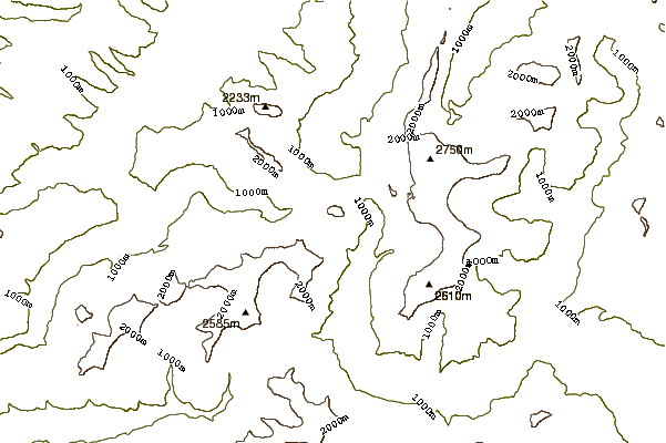 Mountain peaks around Mount Barff