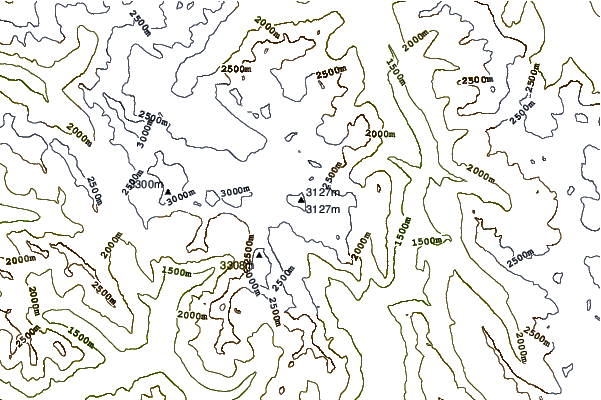 Mountain peaks around Mount Barlow