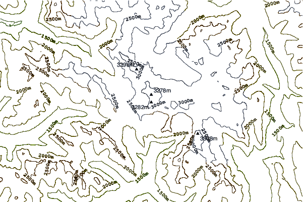 Mountain peaks around Mount Barnard (Canada)