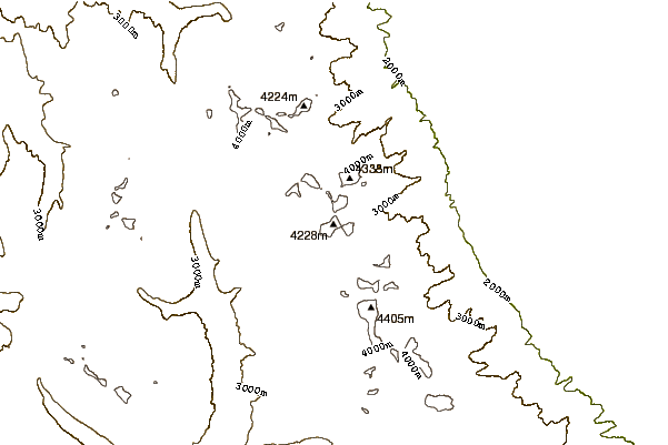 Mountain peaks around Mount Barnard