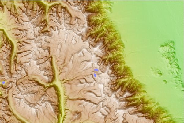 Surf breaks located close to Mount Barnard