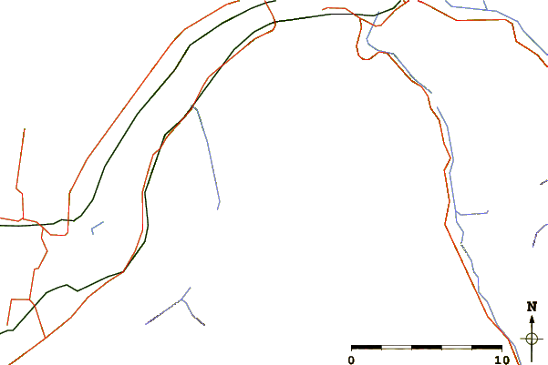 Roads and rivers around Mount Barr