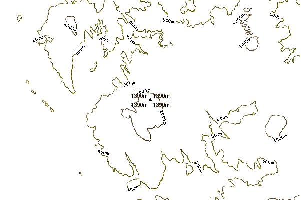 Mountain peaks around Mount Barrow