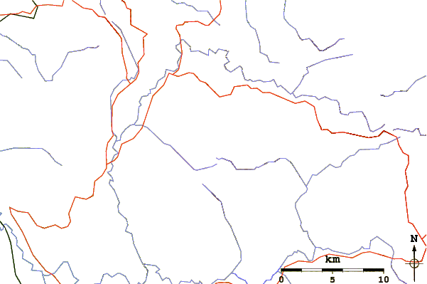Roads and rivers around Mount Barrow