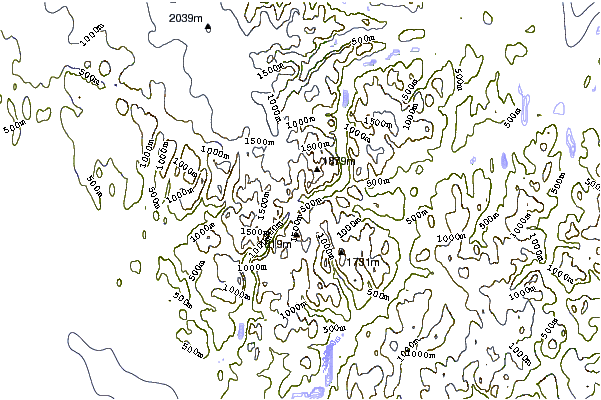 Mountain peaks around Mount Battle