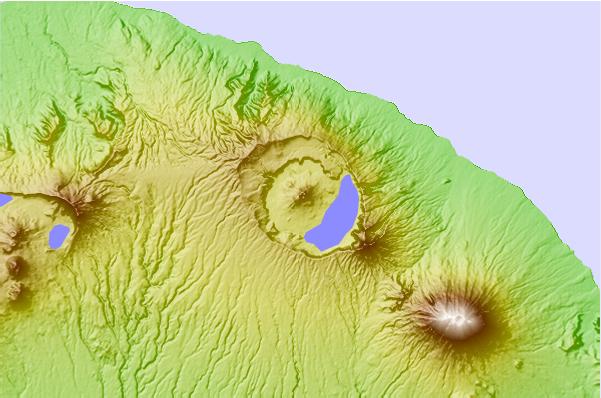 Surf breaks located close to Mount Batur