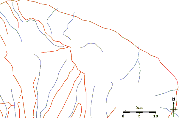 Roads and rivers around Mount Batur