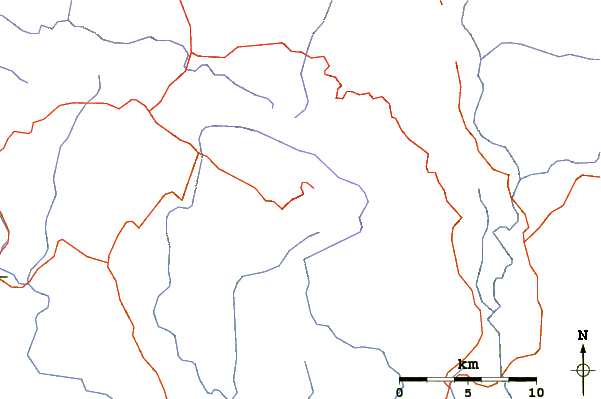 Roads and rivers around Mount Baw Baw