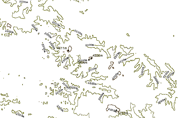 Mountain peaks around Mount Bear