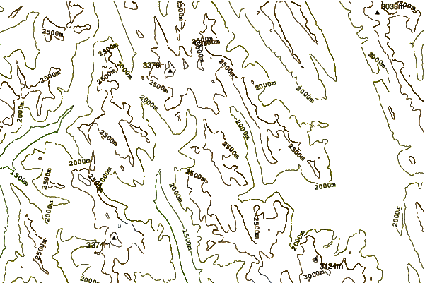 Mountain peaks around Mount Beatty