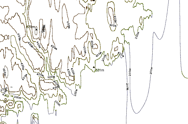 Mountain peaks around Mount Beaufort