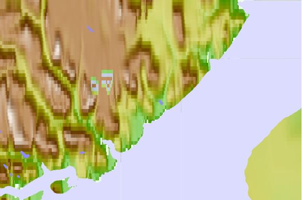 Surf breaks located close to Mount Beaufort