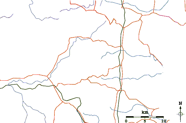 Roads and rivers around Mount Beerwah