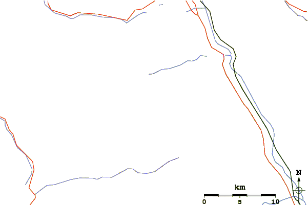 Roads and rivers around Mount Belford