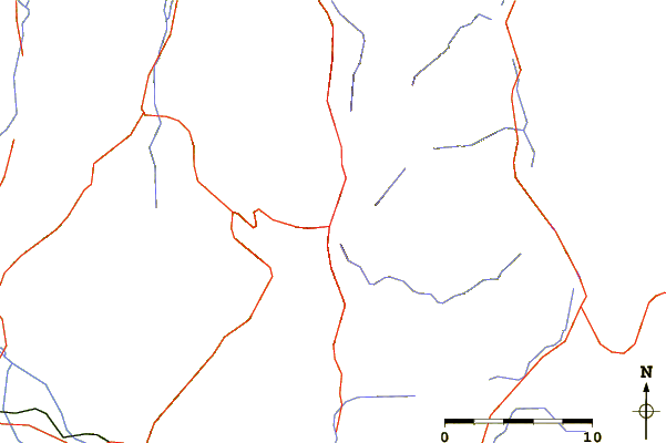 Roads and rivers around Mount Bessan