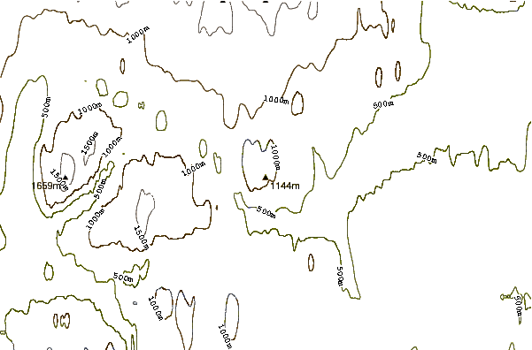 Mountain peaks around Mount Biederbick