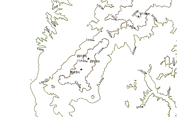 Mountain peaks around Mount Biei