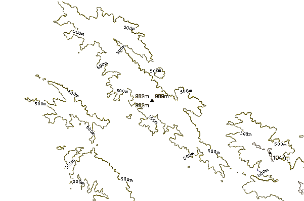 Mountain peaks around Mount Bielawski