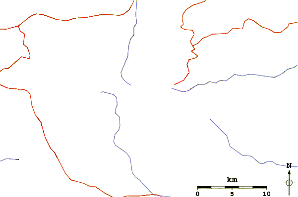 Roads and rivers around Mount Bierstadt