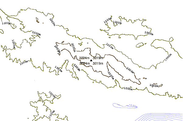 Mountain peaks around Mount Binaiya