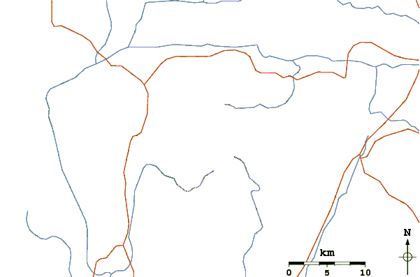 Roads and rivers around Mount Bintumani