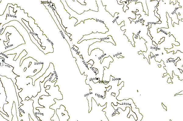 Mountain peaks around Mount Bishop (Canada)