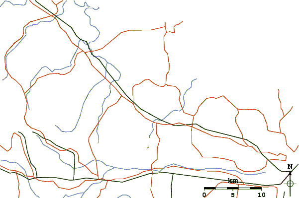 Roads and rivers around Mount Blackwood