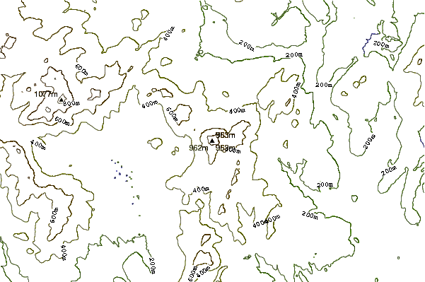 Mountain peaks around Mount Blue (Maine)