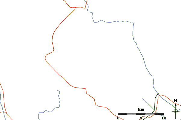 Roads and rivers around Mount Blue (Maine)