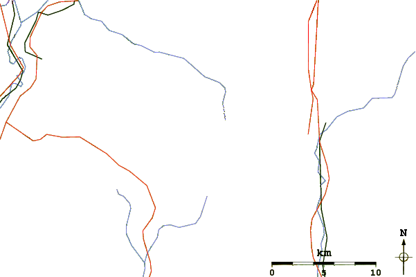 Roads and rivers around Mount Blue (New Hampshire)