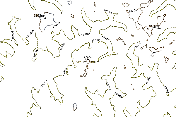 Mountain peaks around Mount Blum