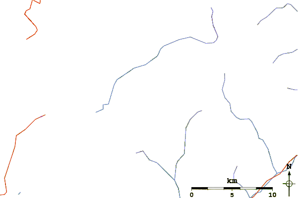 Roads and rivers around Mount Blum