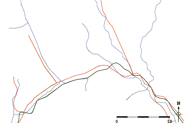 Roads and rivers around Mount Bosworth