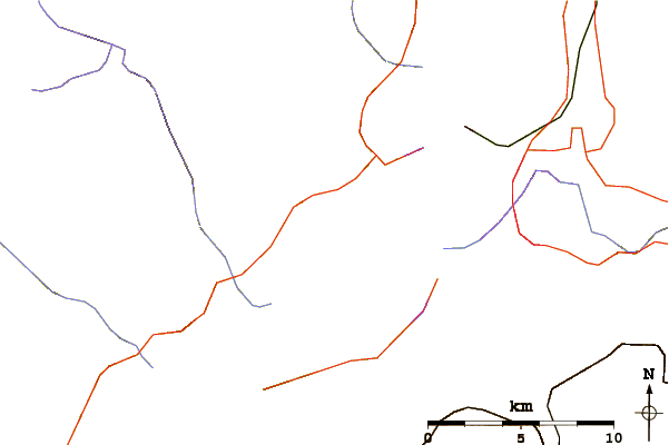 Roads and rivers around Mount Boucherie