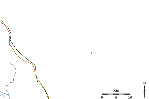 Roads and rivers around Mount Bowen (Queensland)