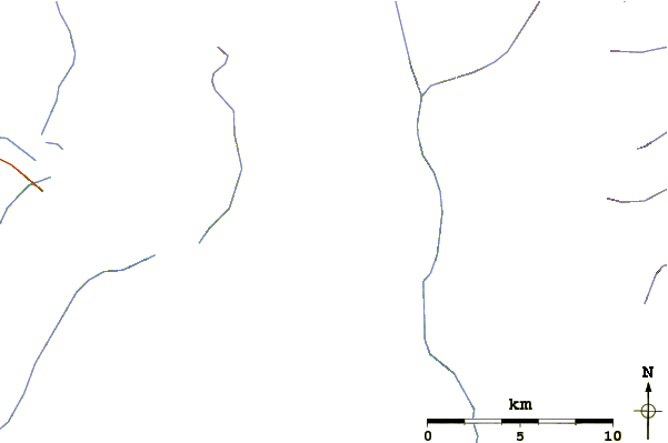 Roads and rivers around Mount Breakenridge