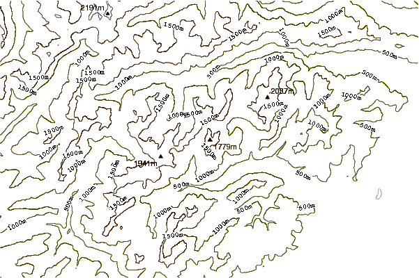 Mountain peaks around Mount Bretherton