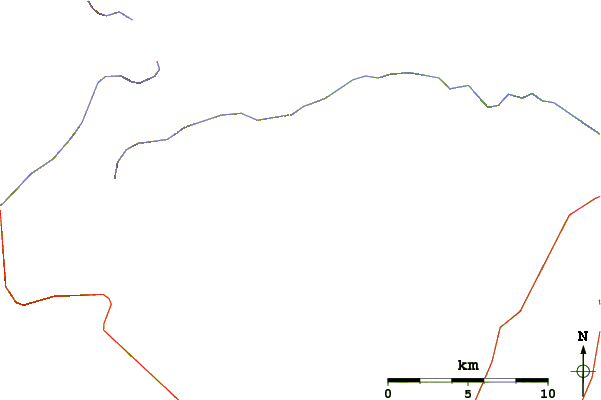 Roads and rivers around Mount Bretherton