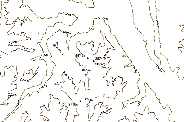 Mountain peaks around Mount Brew (Lillooet Ranges)