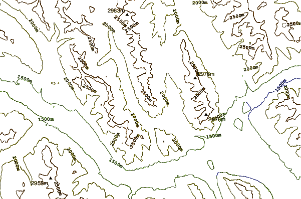 Mountain peaks around Mount Brewster