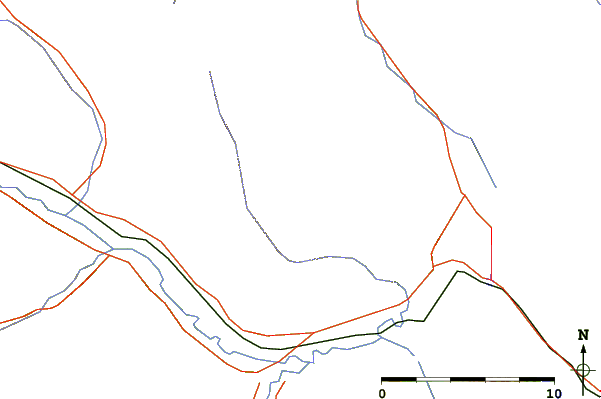 Roads and rivers around Mount Brewster