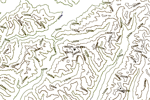 Mountain peaks around Mount Brewster